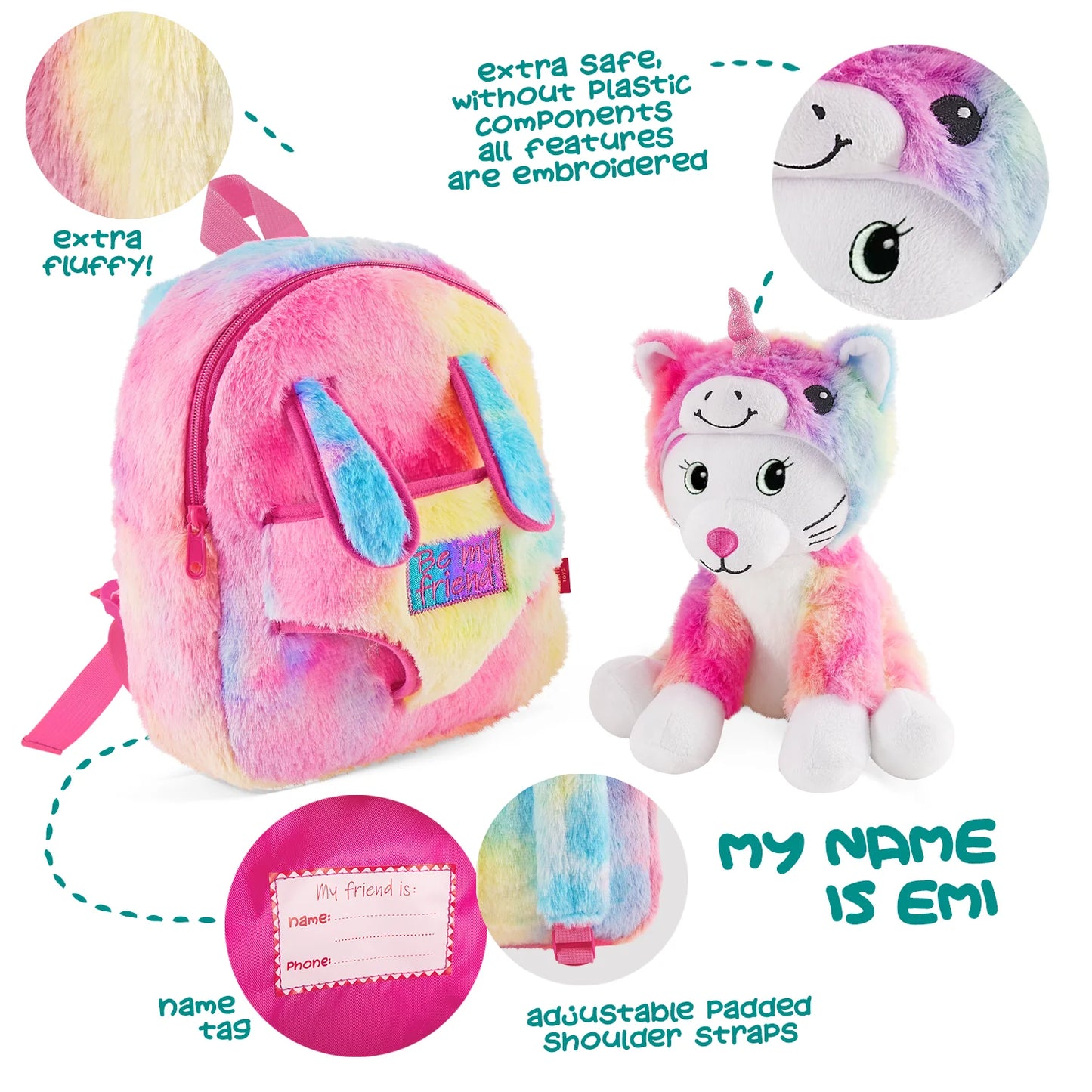 Zainetto con Peluche Kawaii