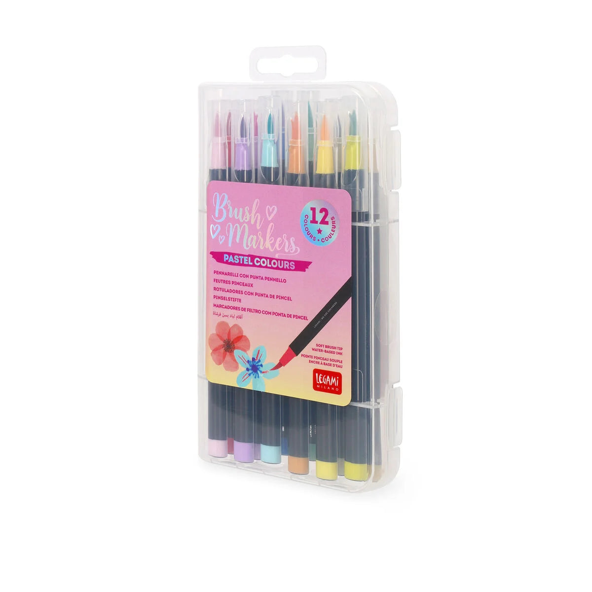 Set di 12 Pennarelli con Punta Pennello - Brush Markers