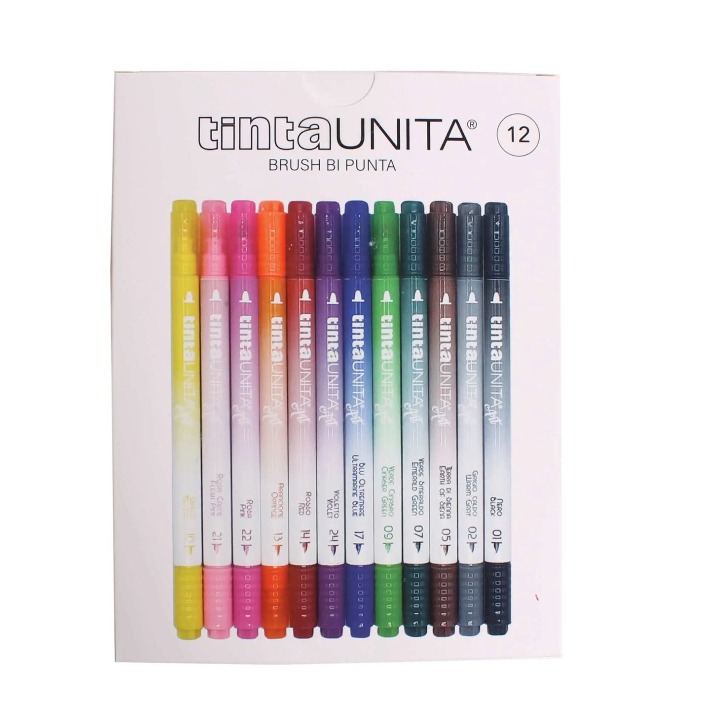 Pennarelli Brush Bi-Punta 12 pezzi