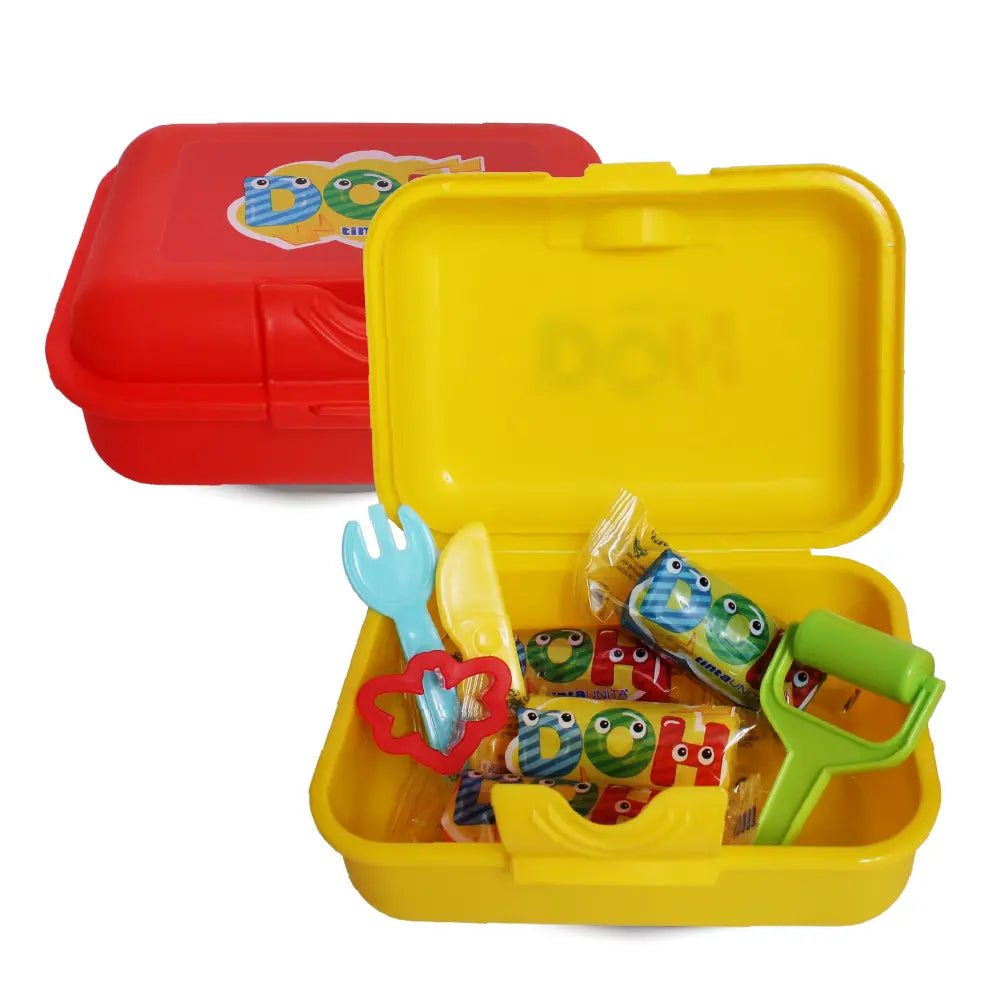 Porta merenda con plastilina e attrezzi