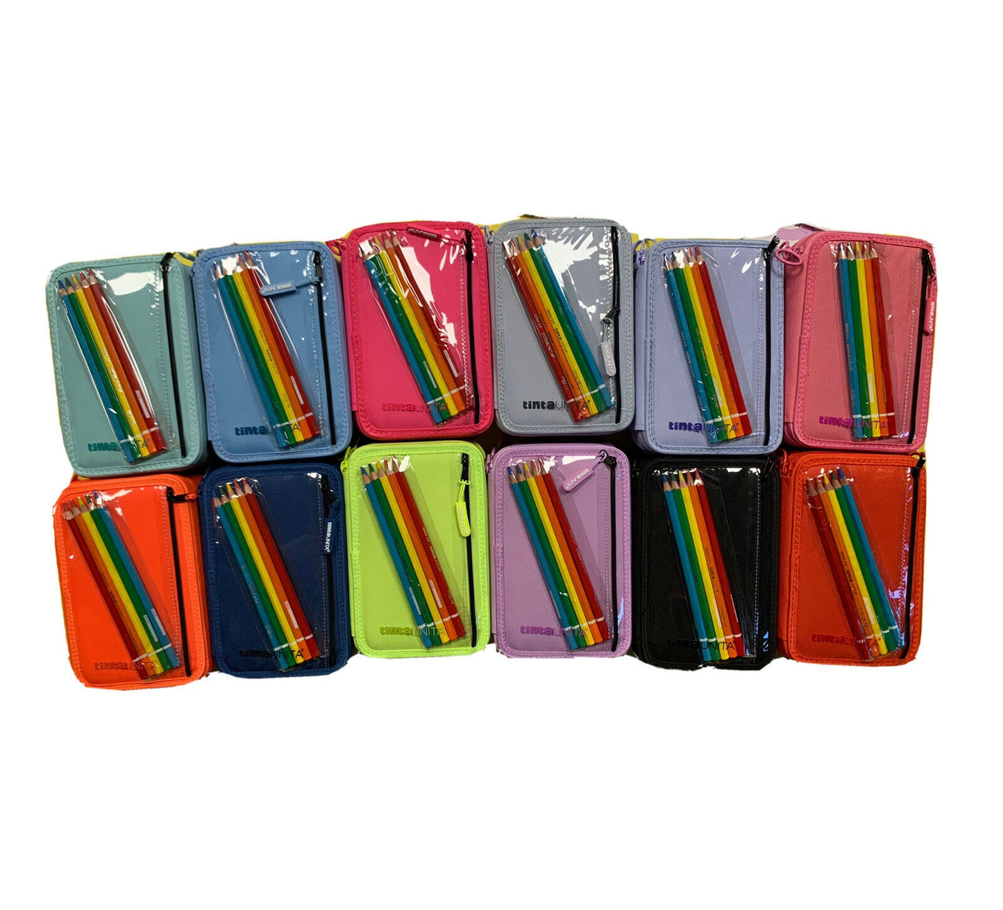 ASTUCCIO 4 ZIP CON TASCA TRASPARENTE