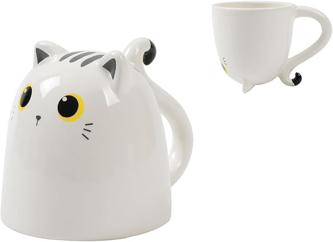 Tazza in Ceramica Up & Down - GATTO BIANCO