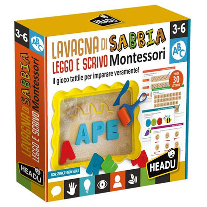 Lavagna di sabbia Montessori "Leggo e Scrivo"