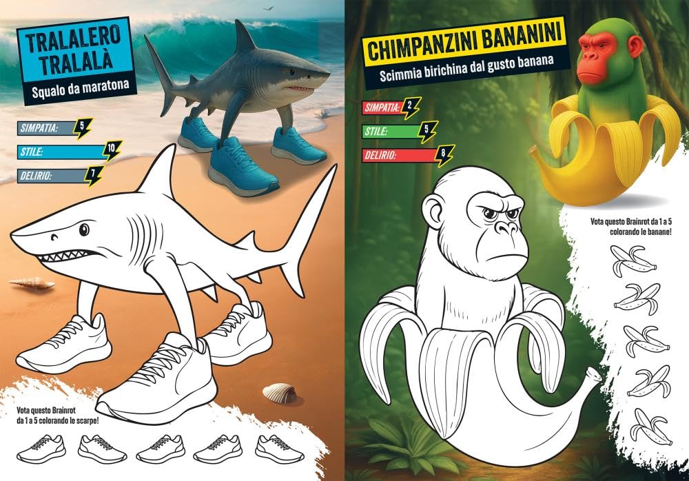 Brainrot challenge Mania con pupazzo squishy - Libro