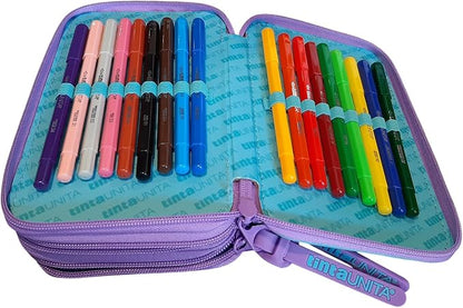 Astuccio 3 zip TINTA UNITA