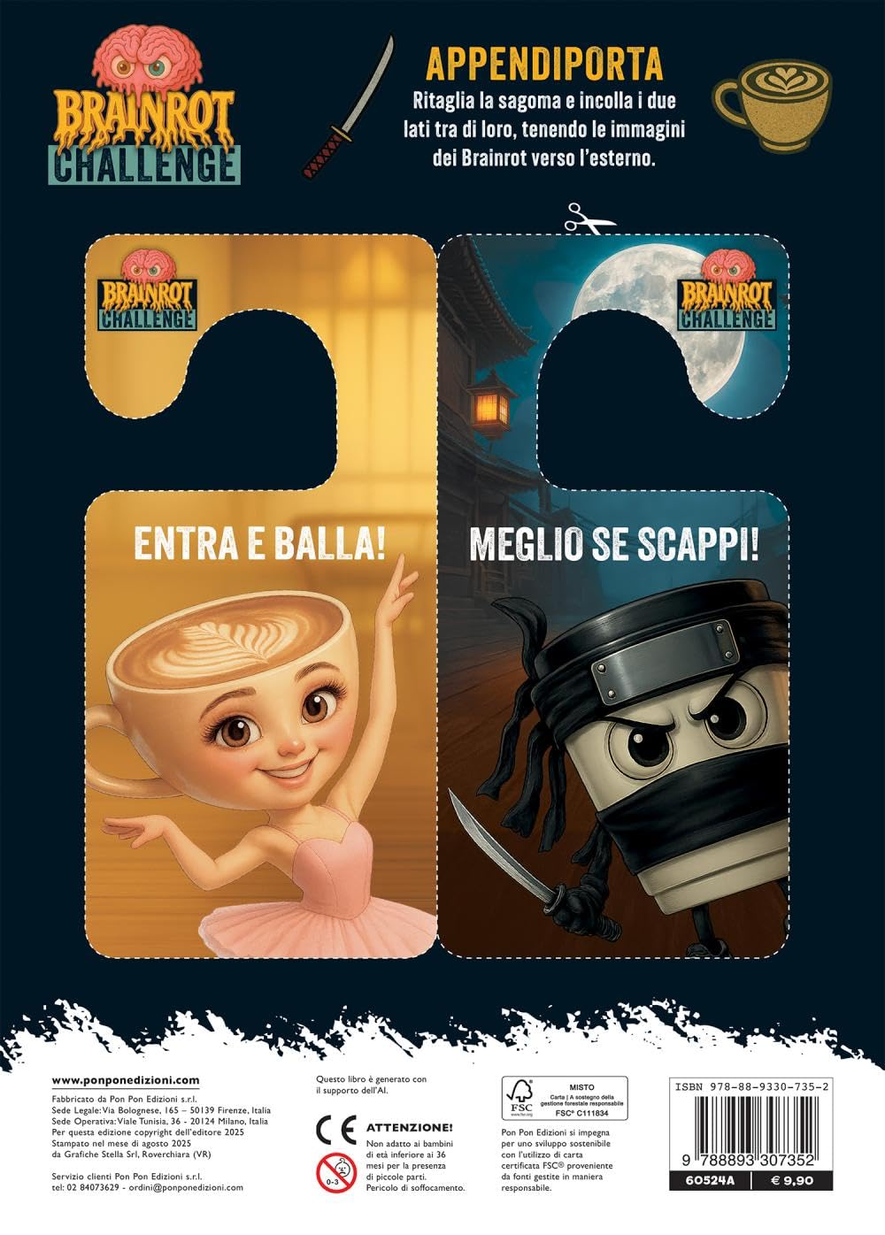 Brainrot challenge Mania con pupazzo squishy - Libro