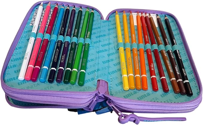 Astuccio 3 zip TINTA UNITA