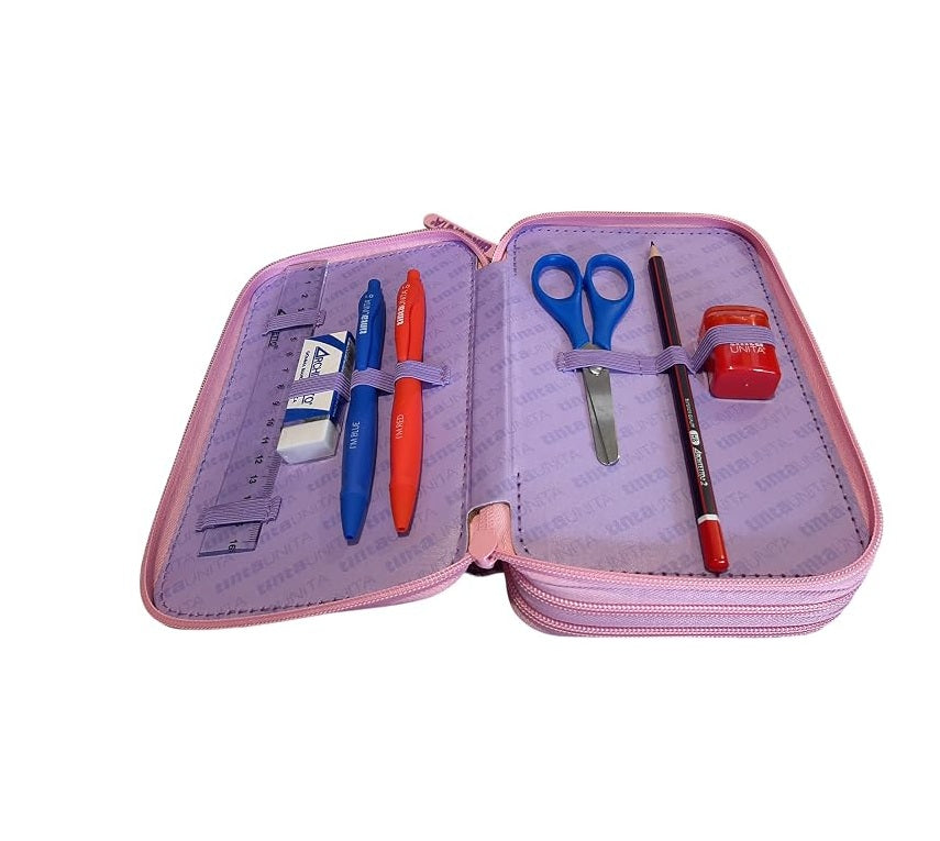 Astuccio 3 zip TINTA UNITA
