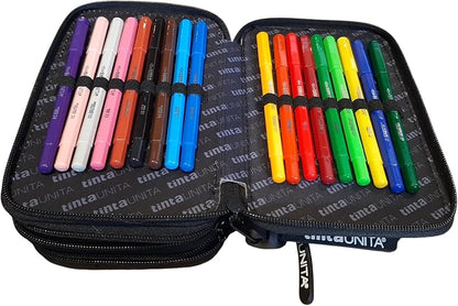 Astuccio 3 zip TINTA UNITA