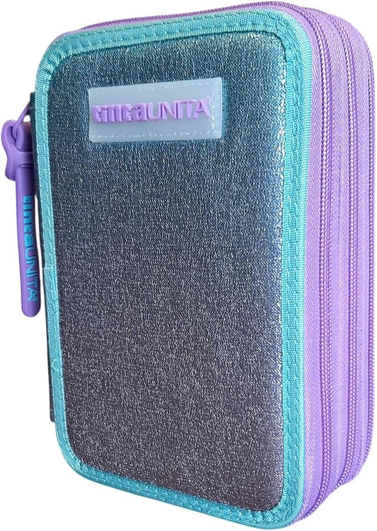 Astuccio 3 zip TINTA UNITA