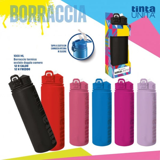 Borraccia Termica 1 litro TINTA UNITA