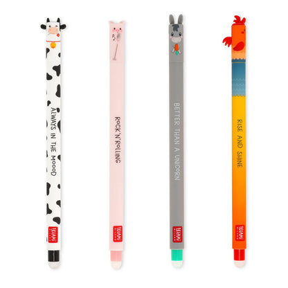 Set di 4 Penne Gel Cancellabili - Erasable Pen