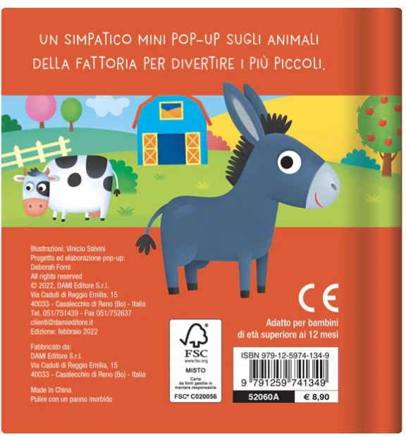 Animali in fattoria Mini Pop up