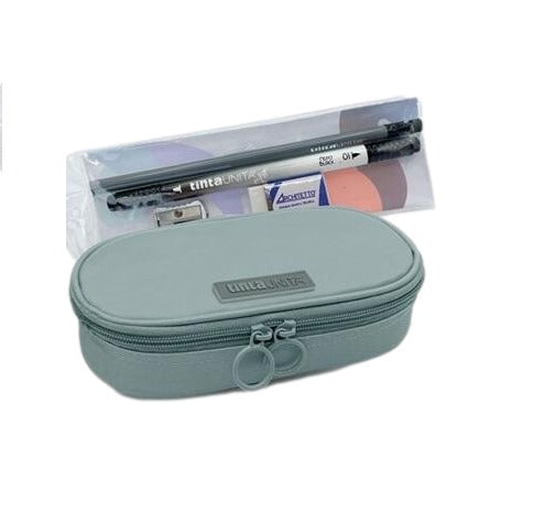 Astuccio ovale con flap interna e accessori