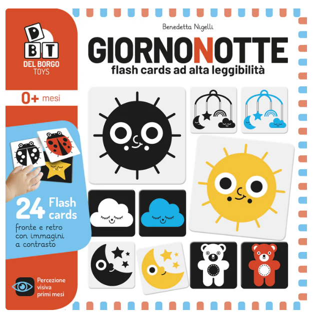 Giorno notte Flash cards ad alta leggibilità
