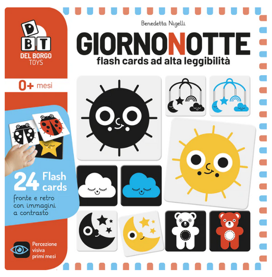 Giorno notte Flash cards ad alta leggibilità