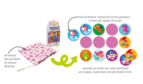 Memo gioco dei mondi magici